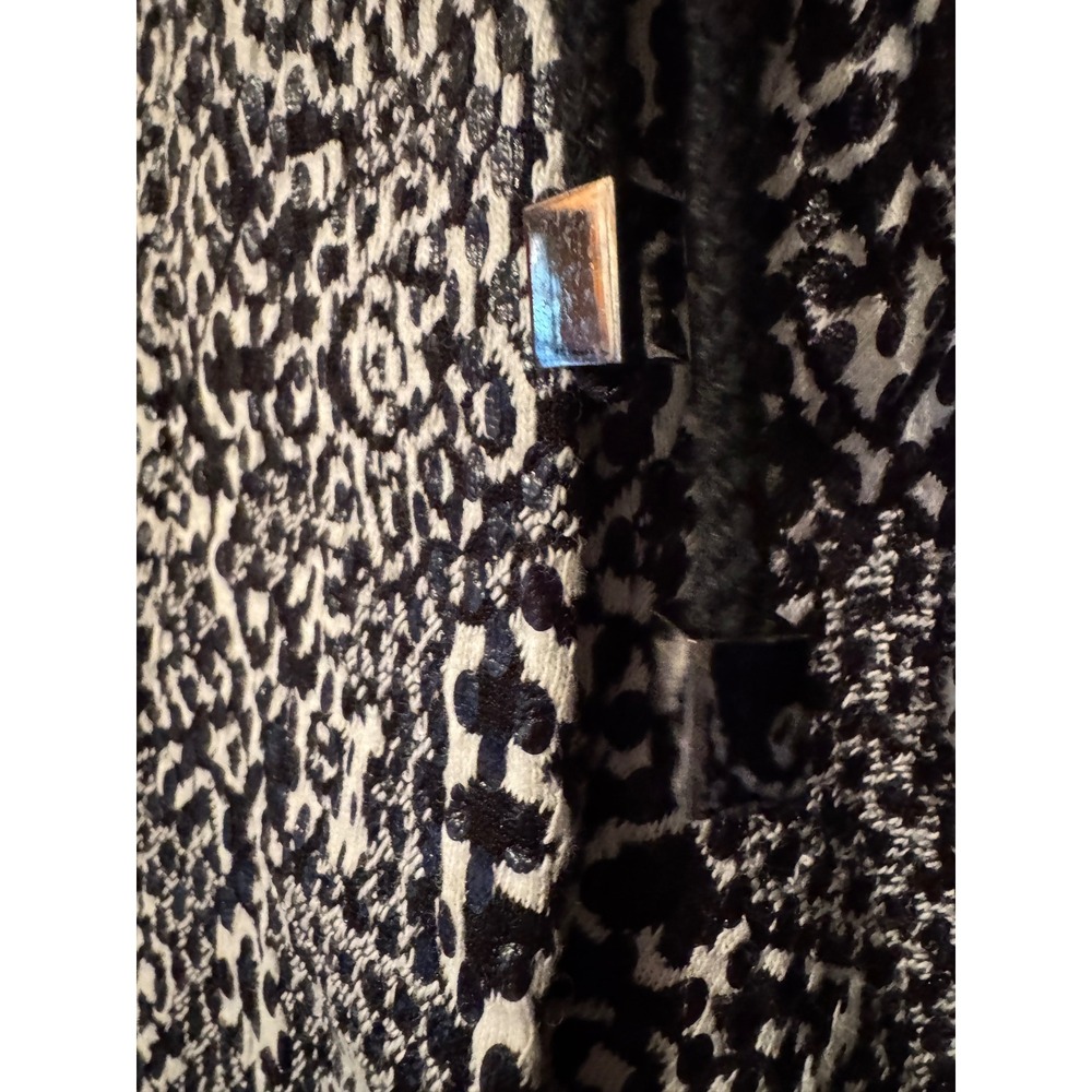 Lagenlook Black White Geometric Print Jacket and Layered Culotte Pant Set UNIQUE - Picture 9 of 15